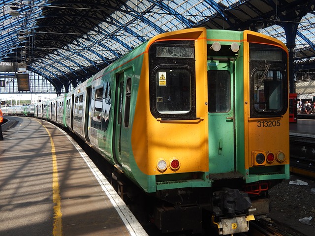 Tren estacionado en la Estación de Tren de Brighton