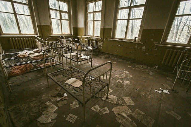 Antigua guardería en Chernobyl, importante cumplir las normas de seguridad y no tocar nada