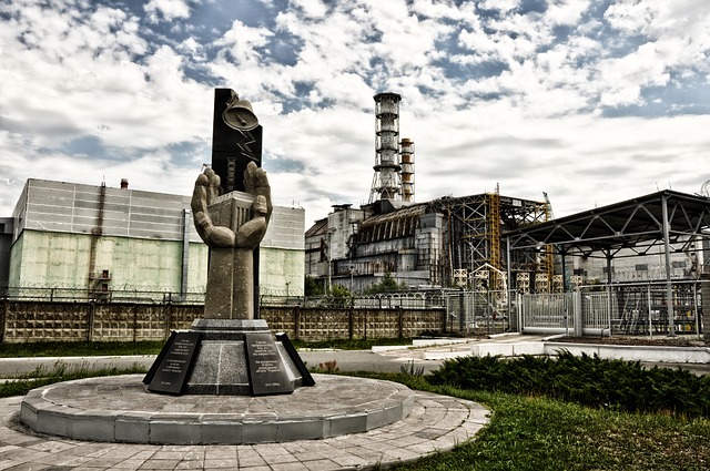 Monumento a las víctimas de Chernobyl, una parada durante la visita a la zona de exclusión, donde debes de cumplir las normas.