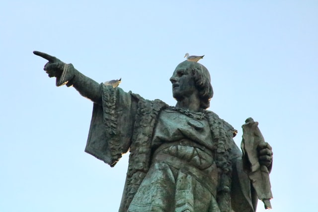 Estatua de Colón de Barcelona, situado al final de las Ramblas
