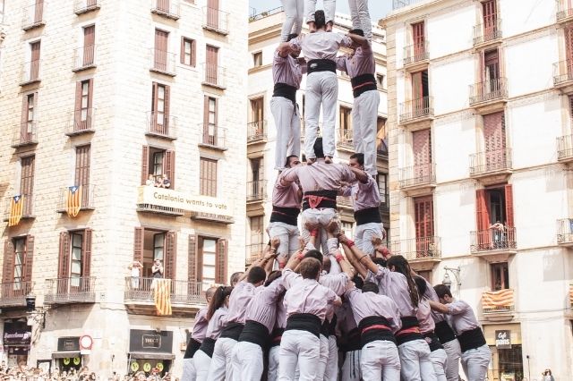 Castellers en Barcelona